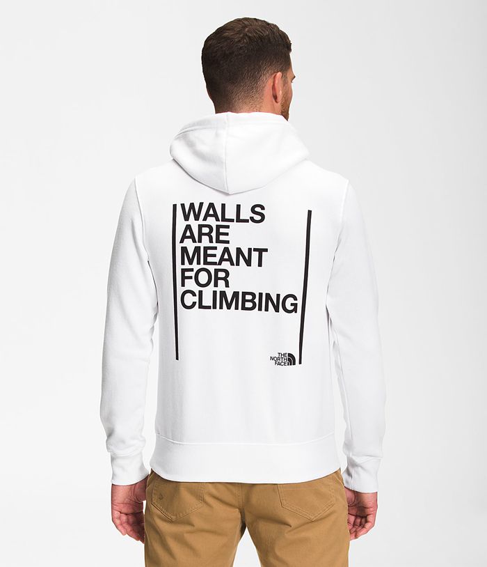 The North Face Mens Hoodie Walls Pullover 861XUPHLJ - White